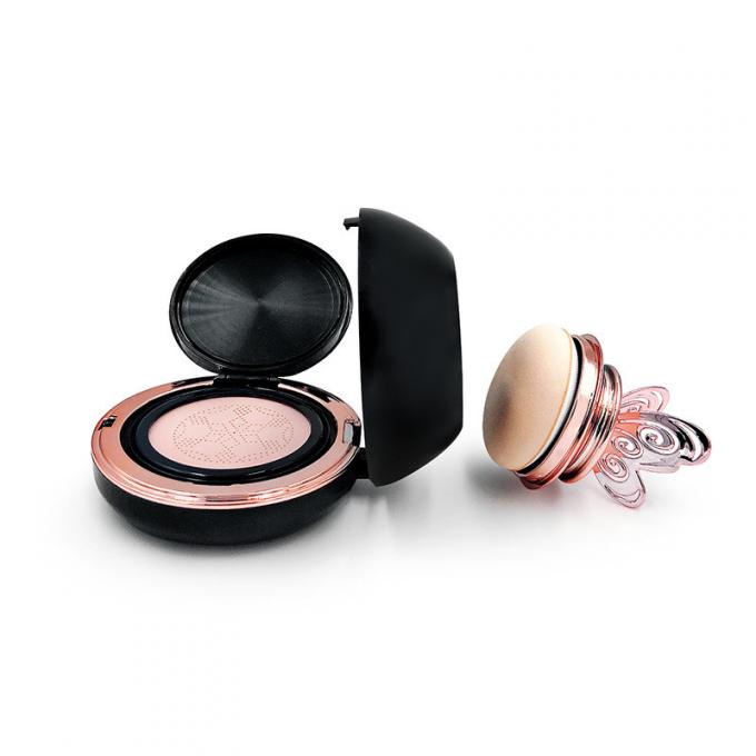 Travel Friendly Round Compact Powder Cushion Case Transparent Refillable Compatibility 2