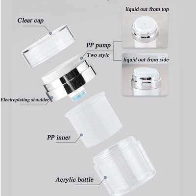 Πιο δημοφιλές Acrylic Press Foundation μπουκάλι Διπλό στρώμα Κρέμα προσώπου μπουκάλια Κρέμα ματιών δοχείο