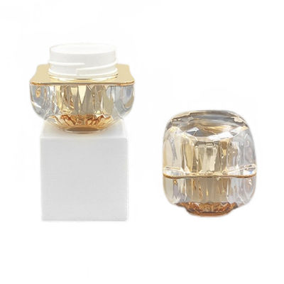 50g Διαρροή Proof Cosmetic Κρέμα Jar Διαμάντι Ακρυλικό Μικρό Jar Προσαρμοσμένο λογότυπο Διαθέσιμο