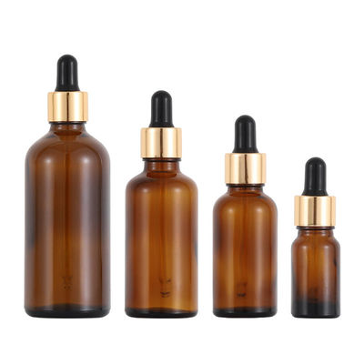 100 ml Διαφανές γυάλινο θεμέλιο μπουκάλι στρογγυλό καπάκι σταγονιδίου Κοσμετική συσκευασία με δωρεάν δείγμα