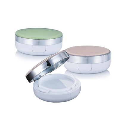 Ανανεώσιμο Dewy Finish Round Compact Powder Cushion Foundation Case για ελαφριά έως μεσαία κάλυψη