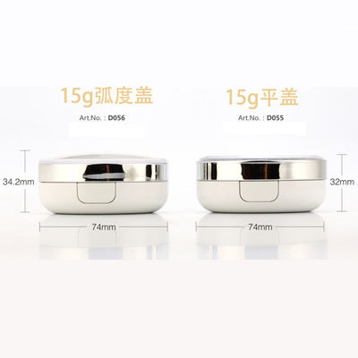 Ανανεώσιμο Dewy Finish Round Compact Powder Cushion Foundation Case για ελαφριά έως μεσαία κάλυψη
