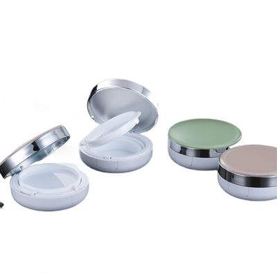 Ανανεώσιμο Dewy Finish Round Compact Powder Cushion Foundation Case για ελαφριά έως μεσαία κάλυψη